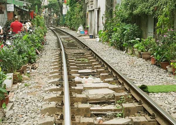 Quartier de train à Hanoi